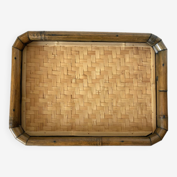 Bamboo and rattan tray