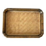 Bamboo and rattan tray
