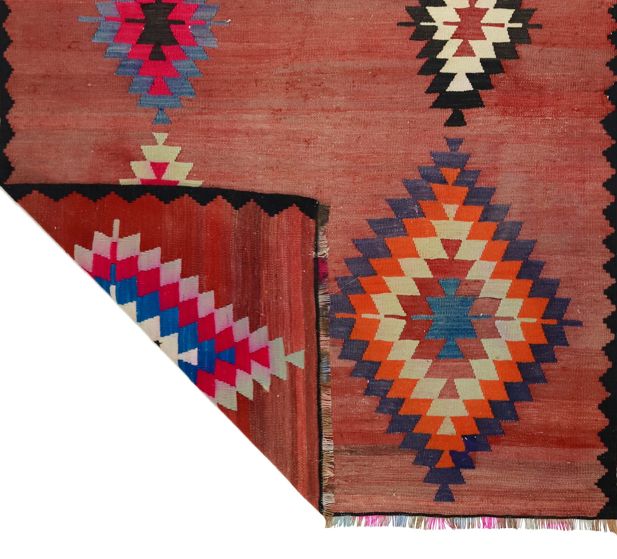 Anatolian handmade kilim rug 250 cm x 161 cm