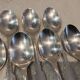 11 silver-plated teaspoons by Christofle, Cluny pattern, striped