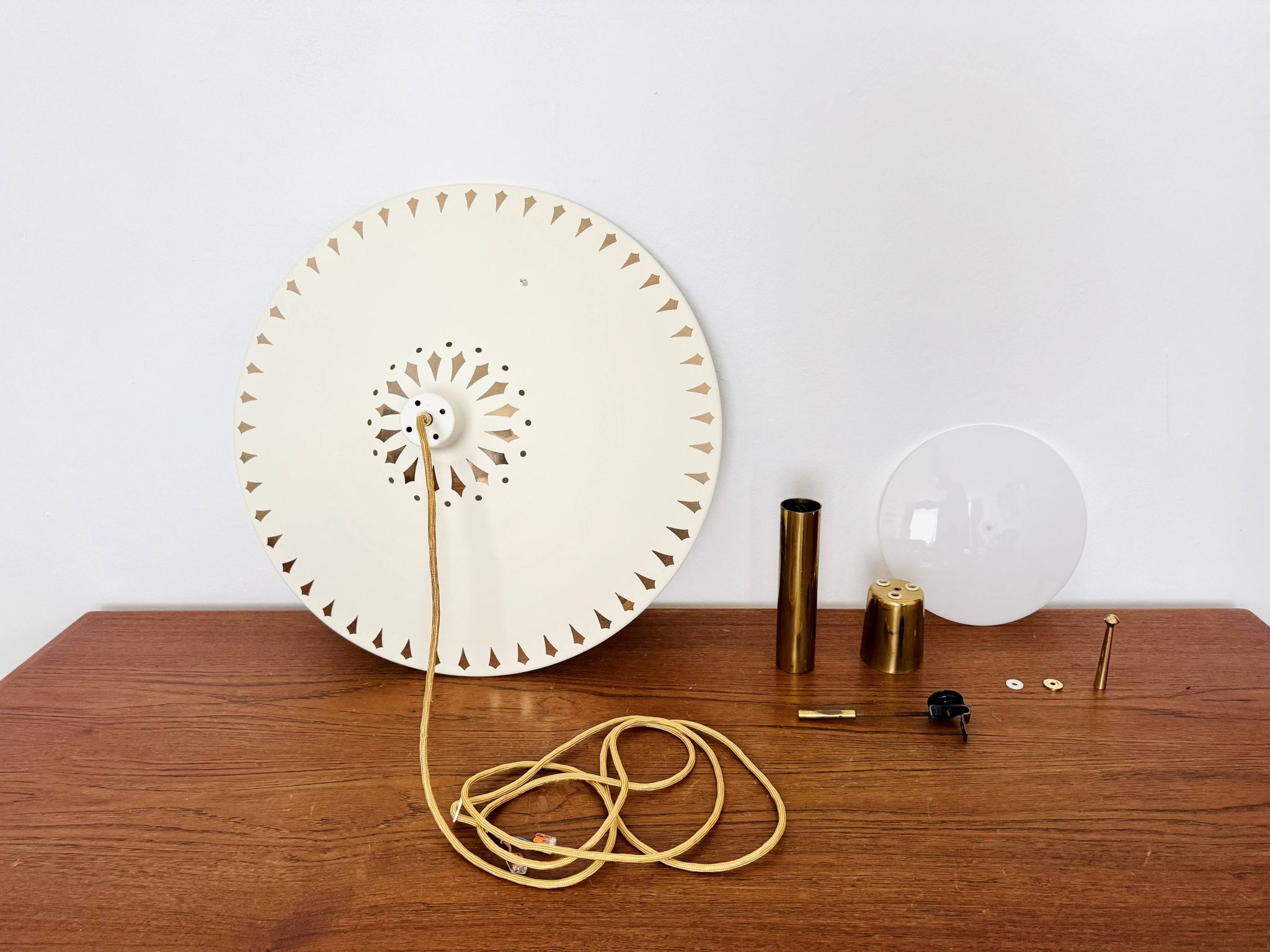 Unique Pendant Lamp with Counterweight by Vereinigte Werkstätten München