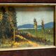 Oil painting on cardboard, Tuscan landscape, early 1900s