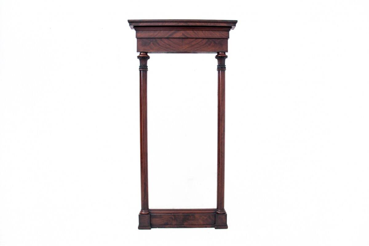 Antique Biedermeier mirror, Northern Europe, circa 1860.