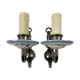 2 metal and ceramic sconces