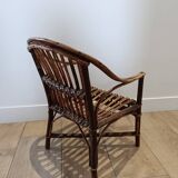Vintage rattan armchair for children