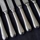 6 Jean Couzon knives, silver-plated metal and stainless steel, 23 cm