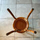 Porte plante seventy’s rotin bambou