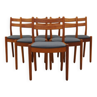 Set of six teak chairs, Danish design, 1970s, designer: Poul M. Volther