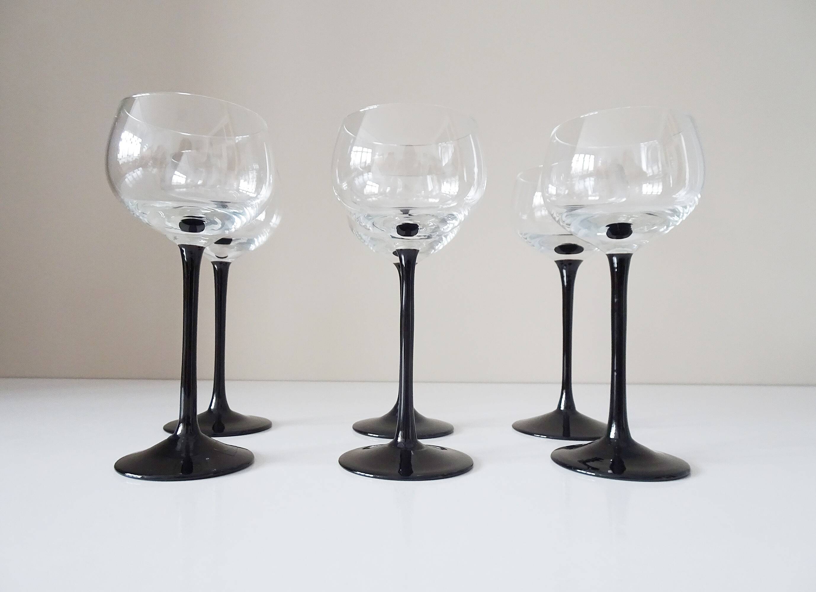 Wine glasses set, 1980s