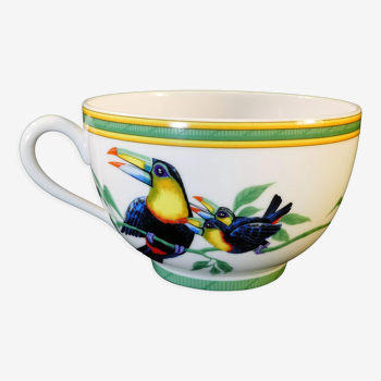 Porcelain tea cup from Paris by Hermes model Toucans