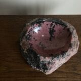 Raw pink marble trinket tray, 1970