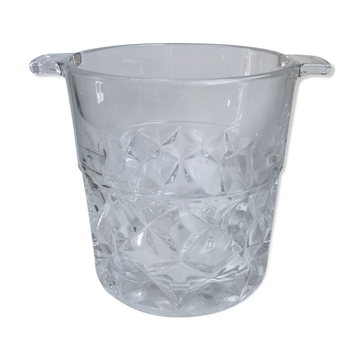 Seau à glace / glaçons en cristal années 70