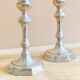 Pair of Pioneer EPNS silver-plated nickel candlesticks