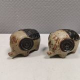 Ceramic elephants as salt and pepper sets made for Danish Søholm 1970-80s