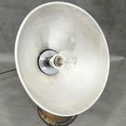1940 industrial table lamp in aluminium and metal, Czechoslovakia