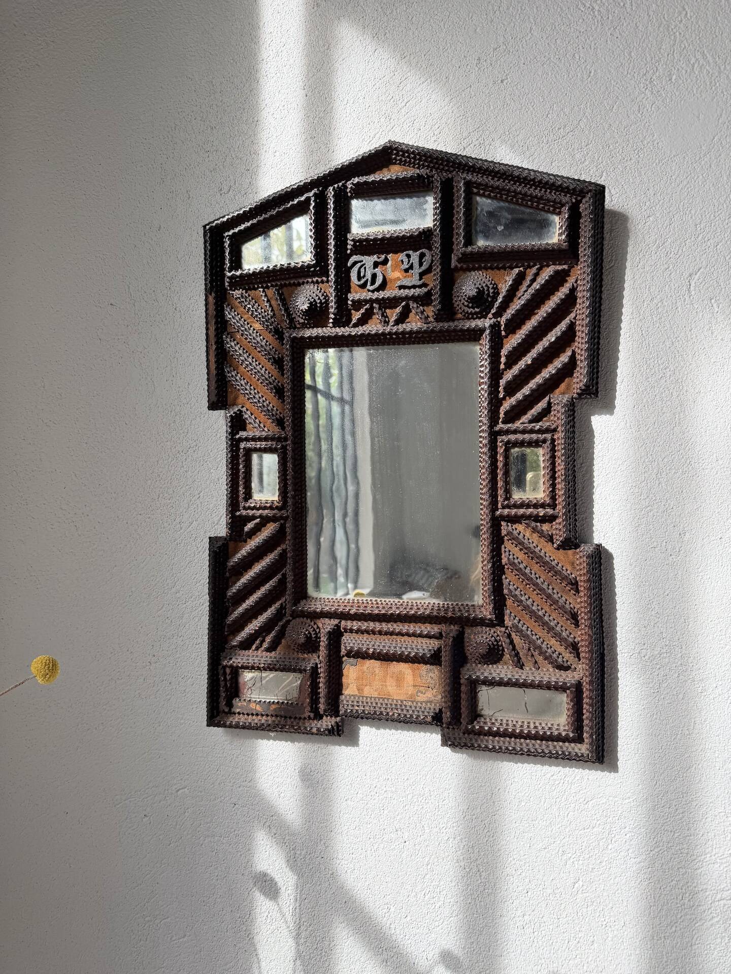 Tramp Art Mirror 1903