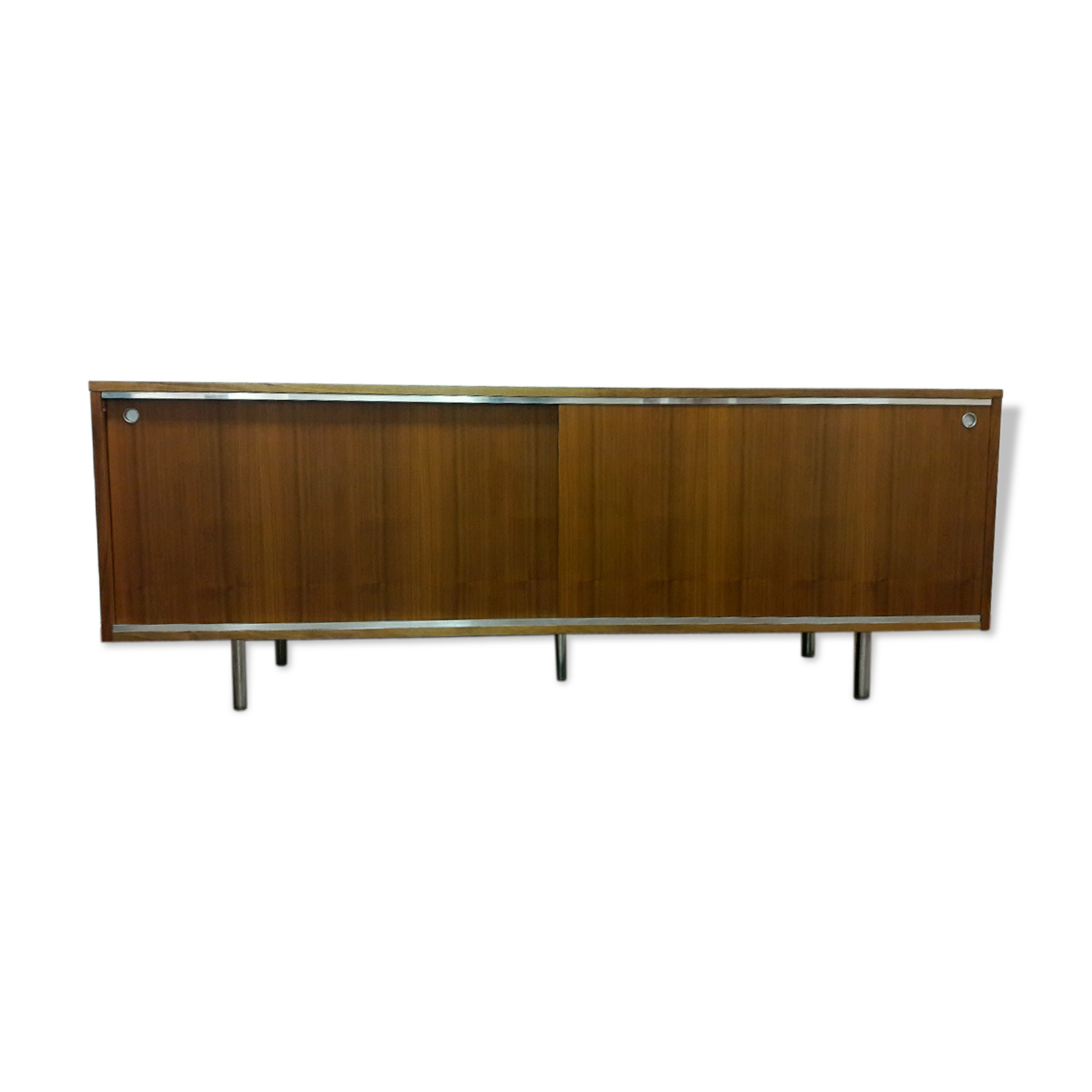 Row 70's chrome and teak plywood