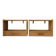 2 wall-mounted Scandinavian bedside tables with drawers, oak, 1960.