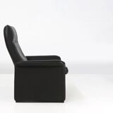 Exceptional De Sede DS50 lounge chair in black leather, Switzerland ca. 1980