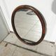 Vintage oval rattan mirror