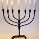 Forged iron candelabra