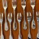 Christofle France, 12 dessert cake forks 1970/1980 in new condition.