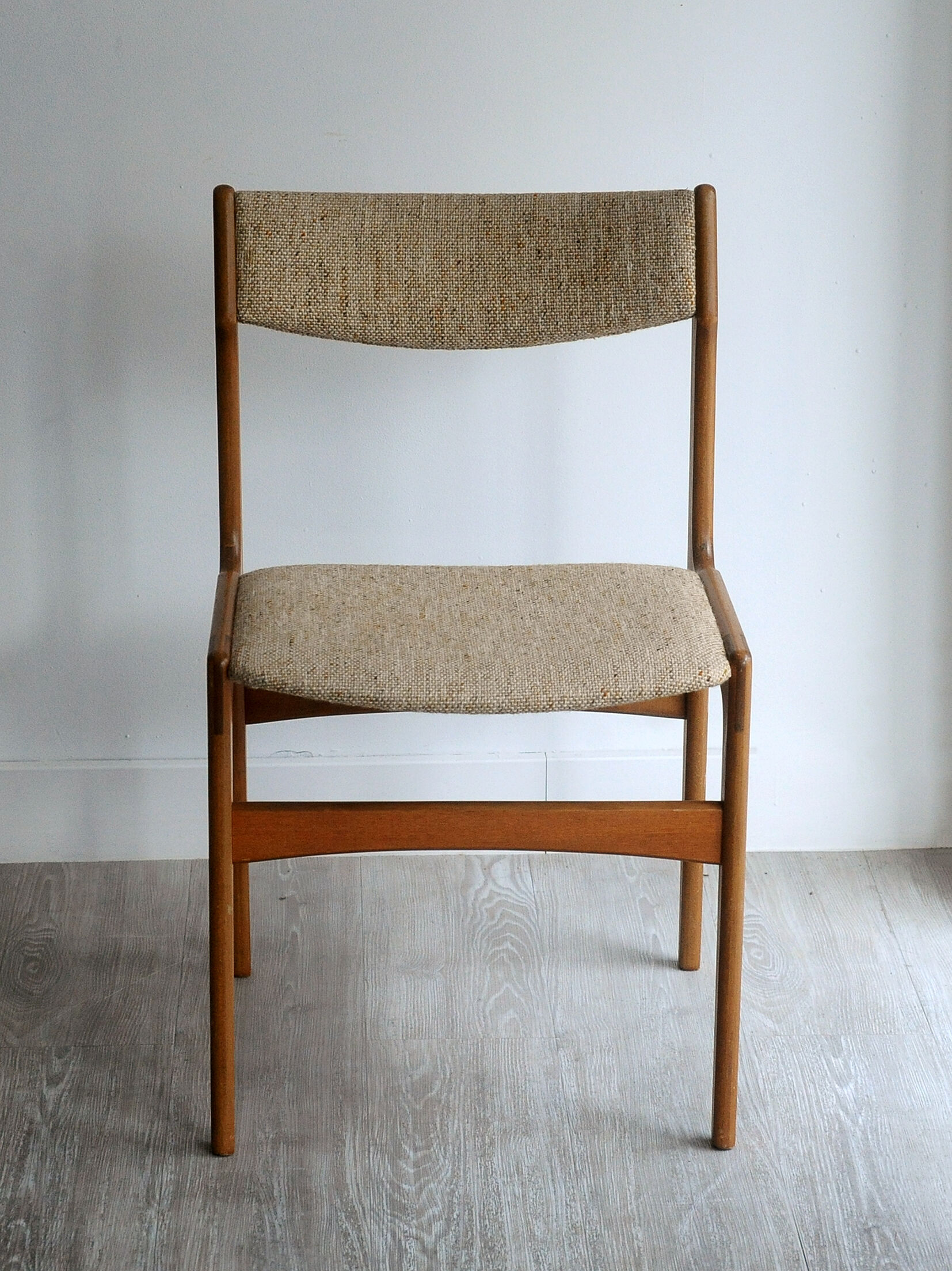 Chairs 1960 teak fabrics wool found