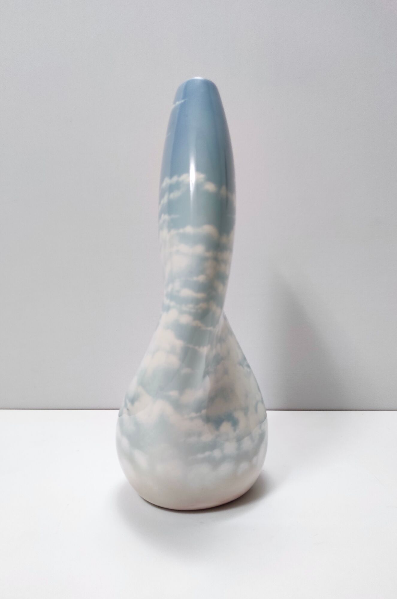 Lacquered and Airbrushed Ceramic Centerpiece /Vase Model Nr 182/2 by Vibi,