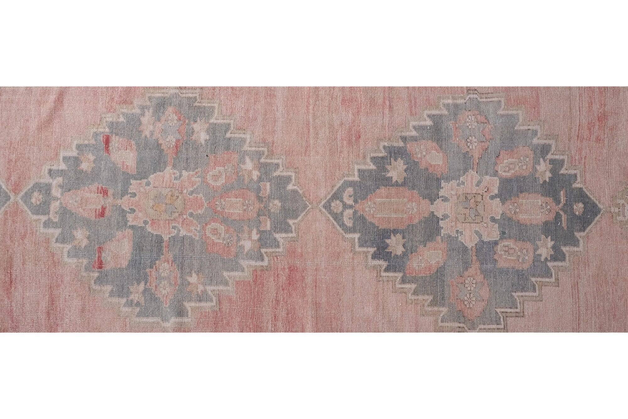 Vintage Turkish hallway rug 95x745 cm
