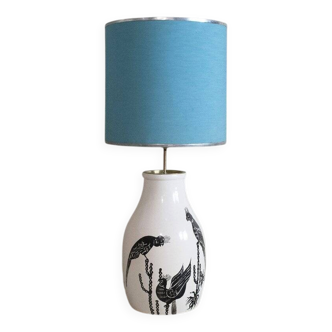 Ceramic and brass table lamp, 1960s.