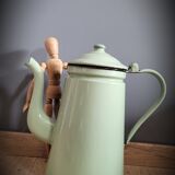 Light green enamelled coffee maker