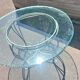 Table ronde en verre et fer forgé