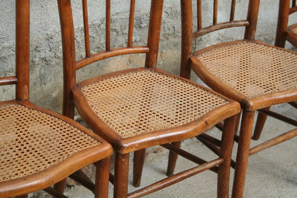 Series of 6 bistro chairs from the 1930