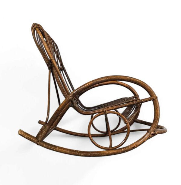 Fauteuil à bascule en osier courbé / rotin Rohé Noordwolde
