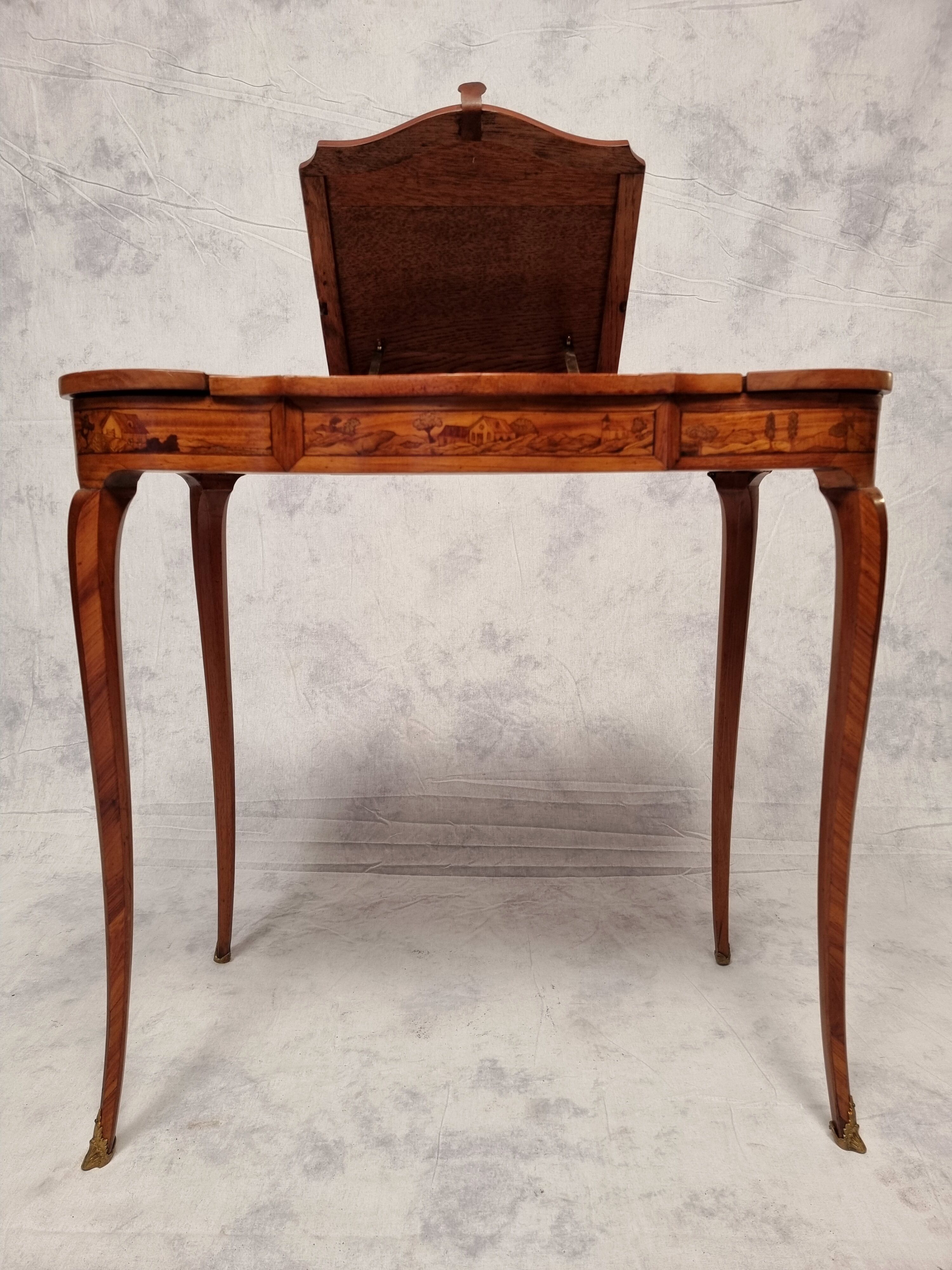 Louis XV style writing table - Bois De Rose - 19th
