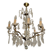 Lustre cage de syle Louis XV à 8 feux