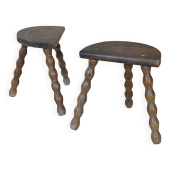 Wooden milking stools