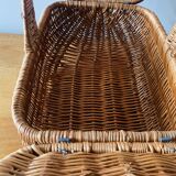 Vintage wicker picnic basket
