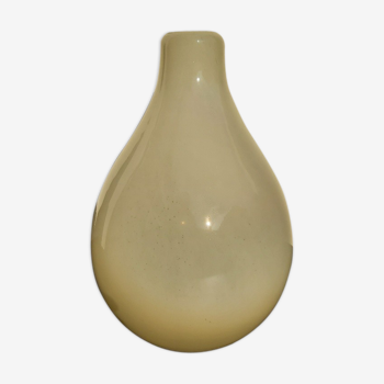 Murano vase in vintage cream glass 30 cm