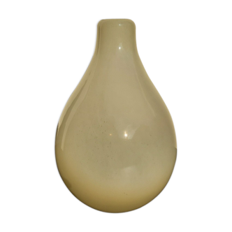 Murano vase in vintage cream glass 30 cm