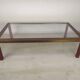 Glass brass coffee table