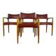 Set of 4 teak chairs by Villy Schou Andersen – Scandinavian mid-century design
