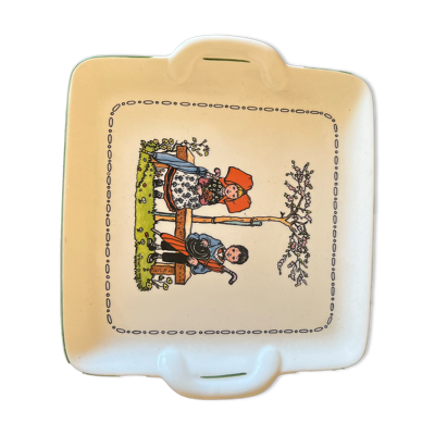 Plat carré vintage personne alsacien Villeroy & Boch