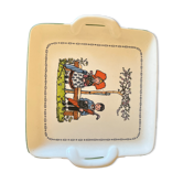 Plat carré vintage personne alsacien Villeroy & Boch