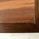 Oil painting on cardboard landscape river signed 1941