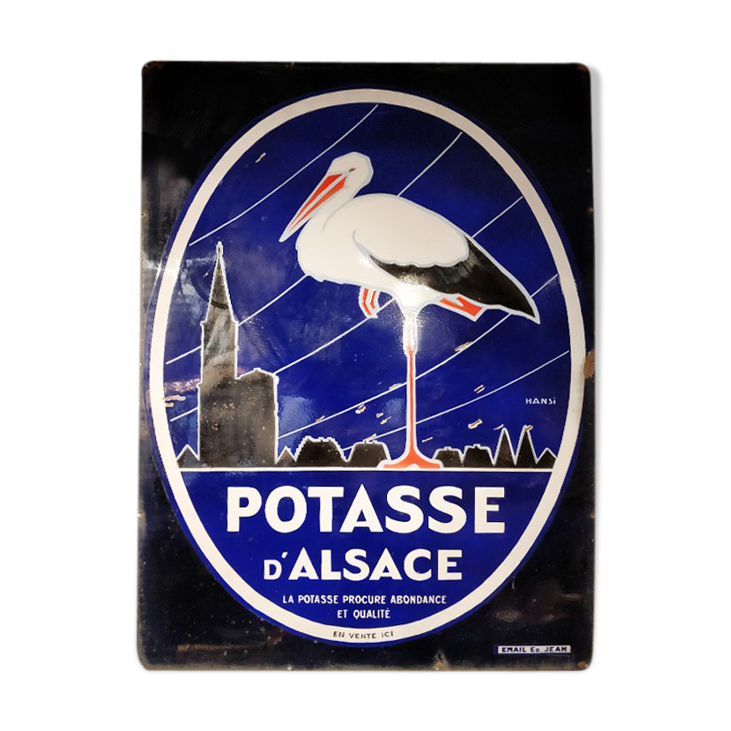 Plaque émaillée Potasse d’Alsace
