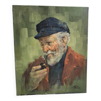 Oil on canvas "The Sailor"