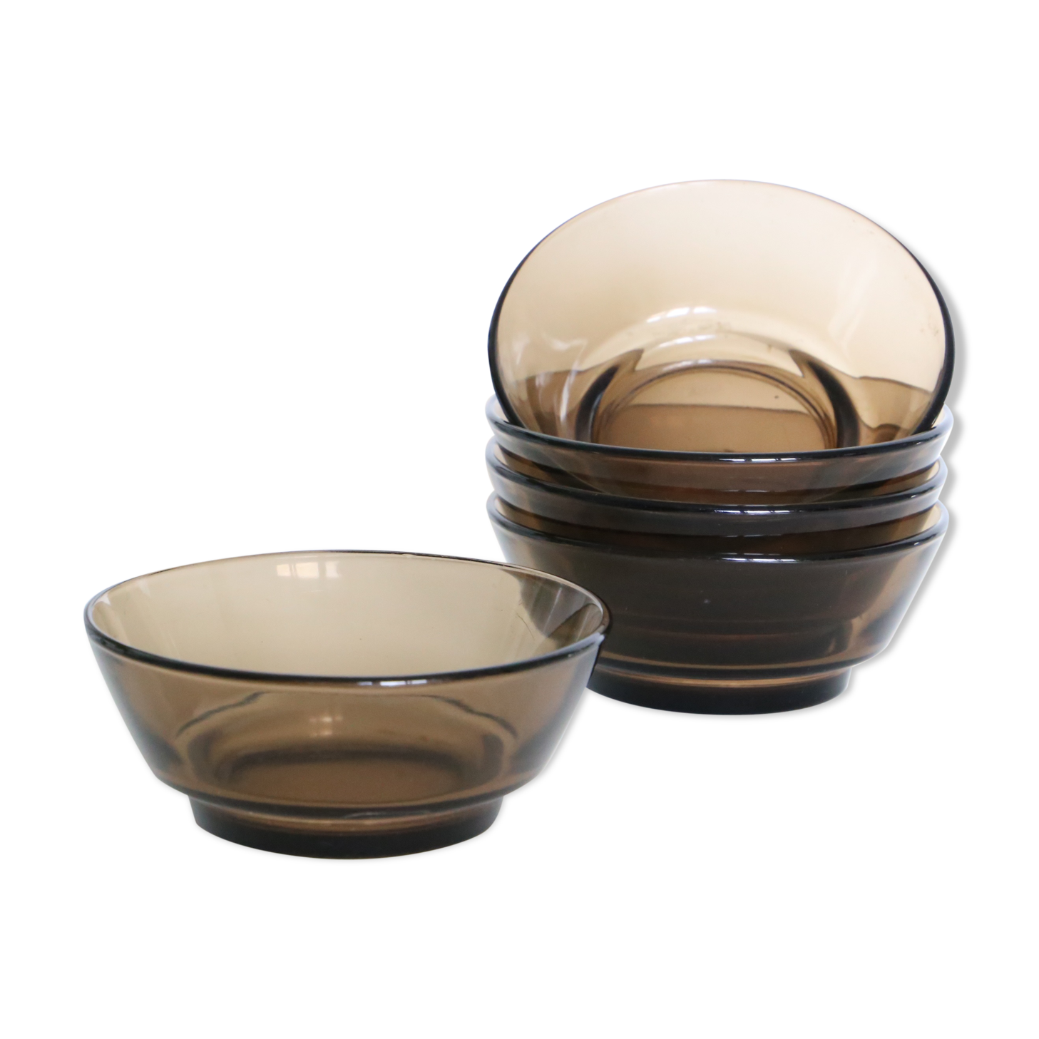 Verreco bowls in grey smoked glass