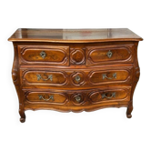 Louis XV Tomb Commode In Walnut From the 18th Century
