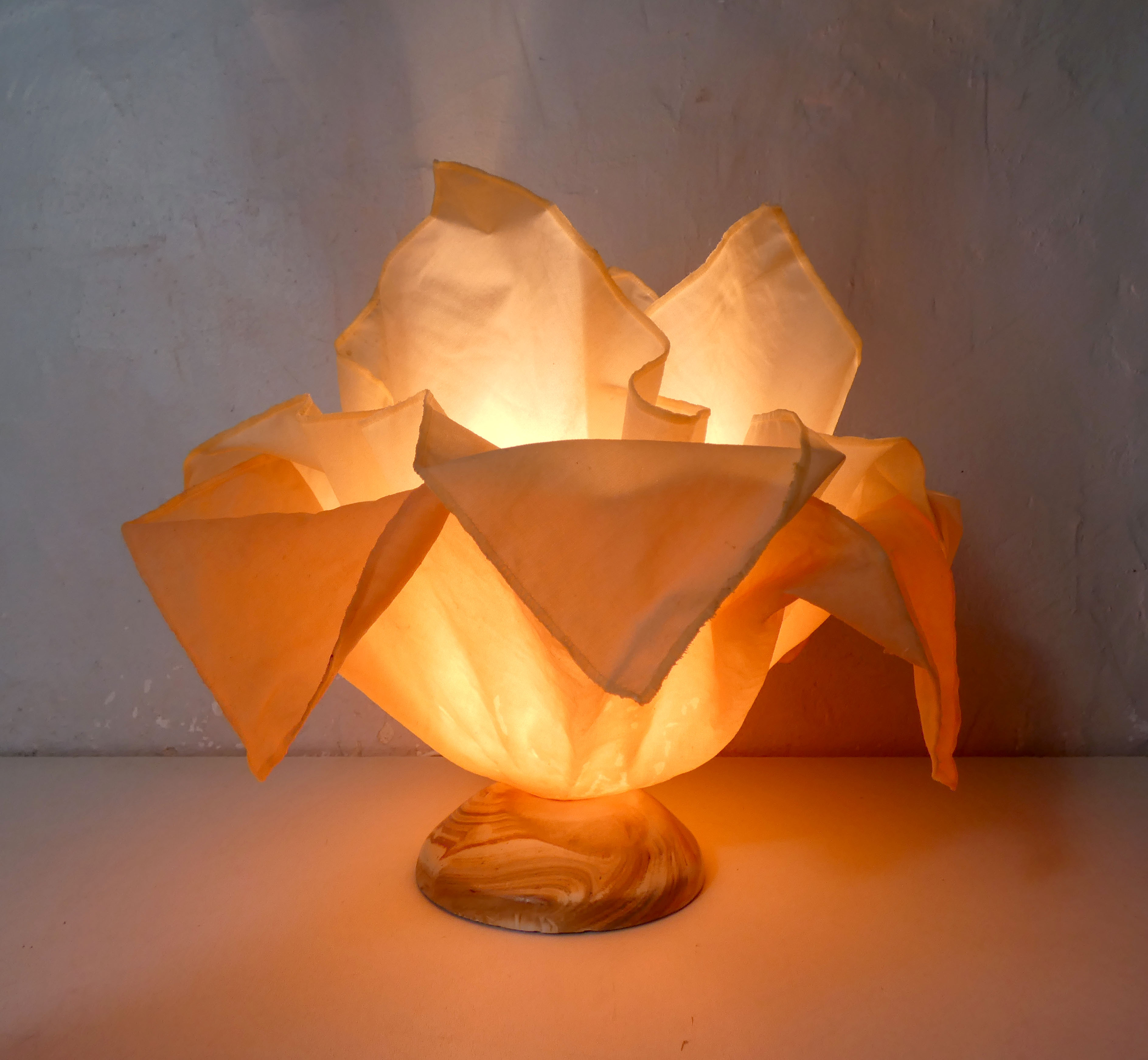 Vintage pink draped lamp jannalights